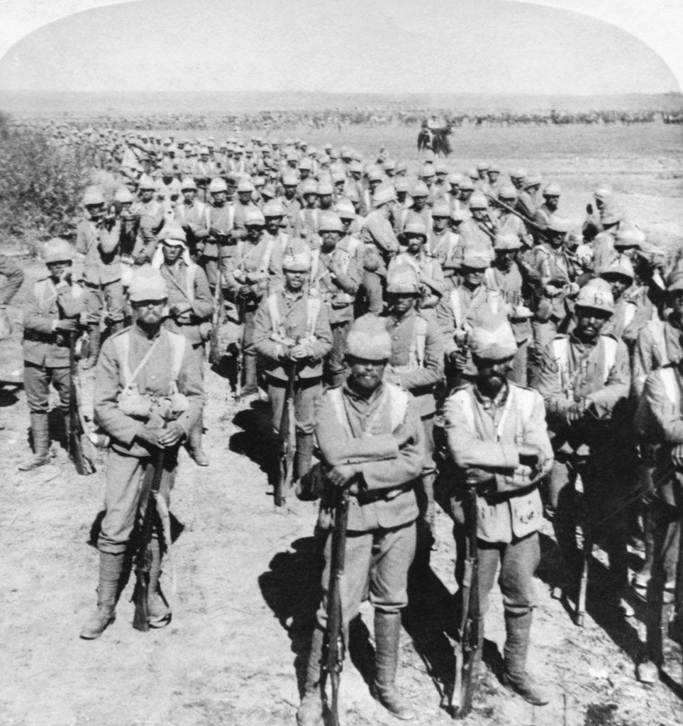 Detail of Soldiers Posing by Anonymous