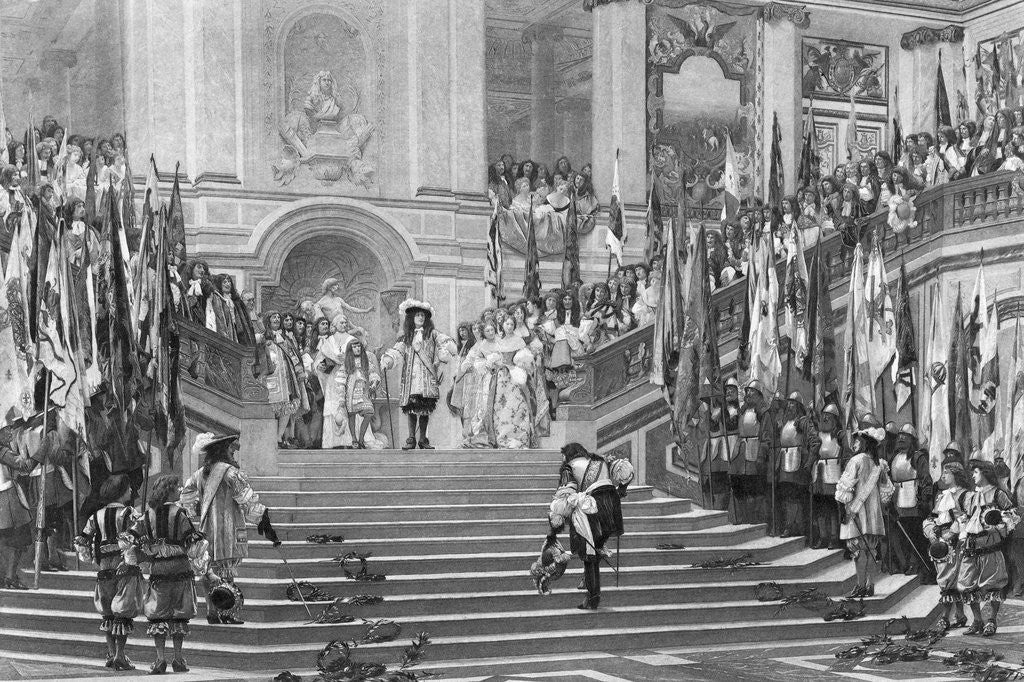 Detail of Grande Conde Approaching Louis XIV by Anonymous