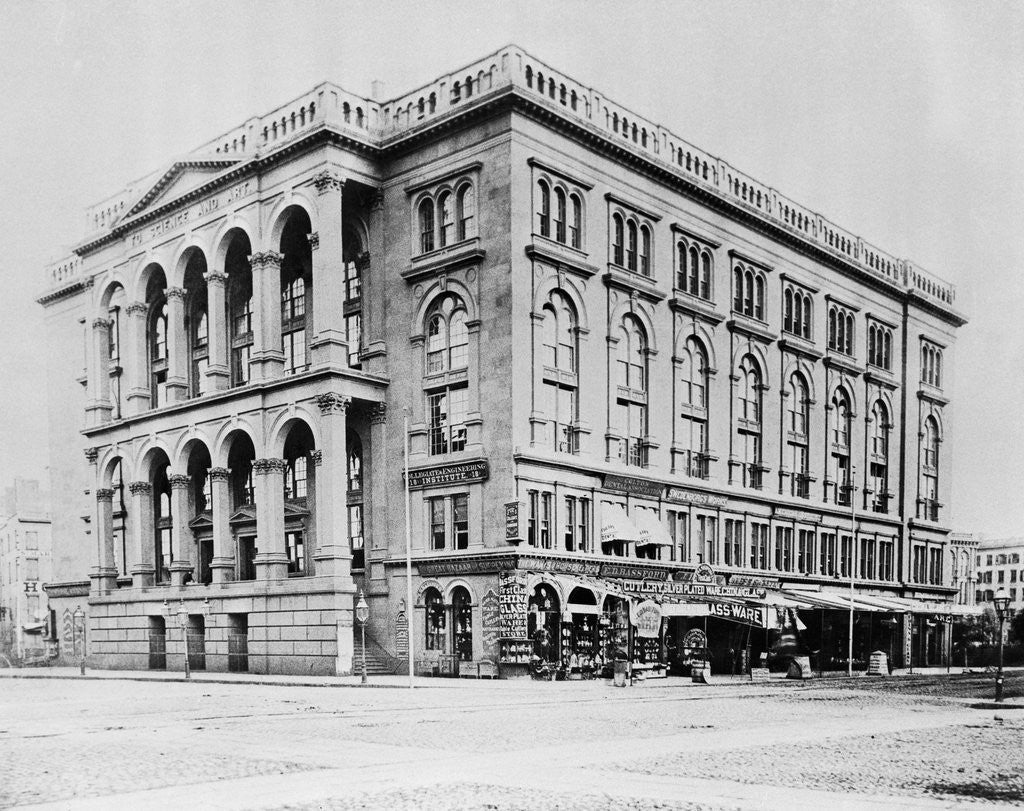 Detail of Cooper Union Institute in the 1860s by Corbis