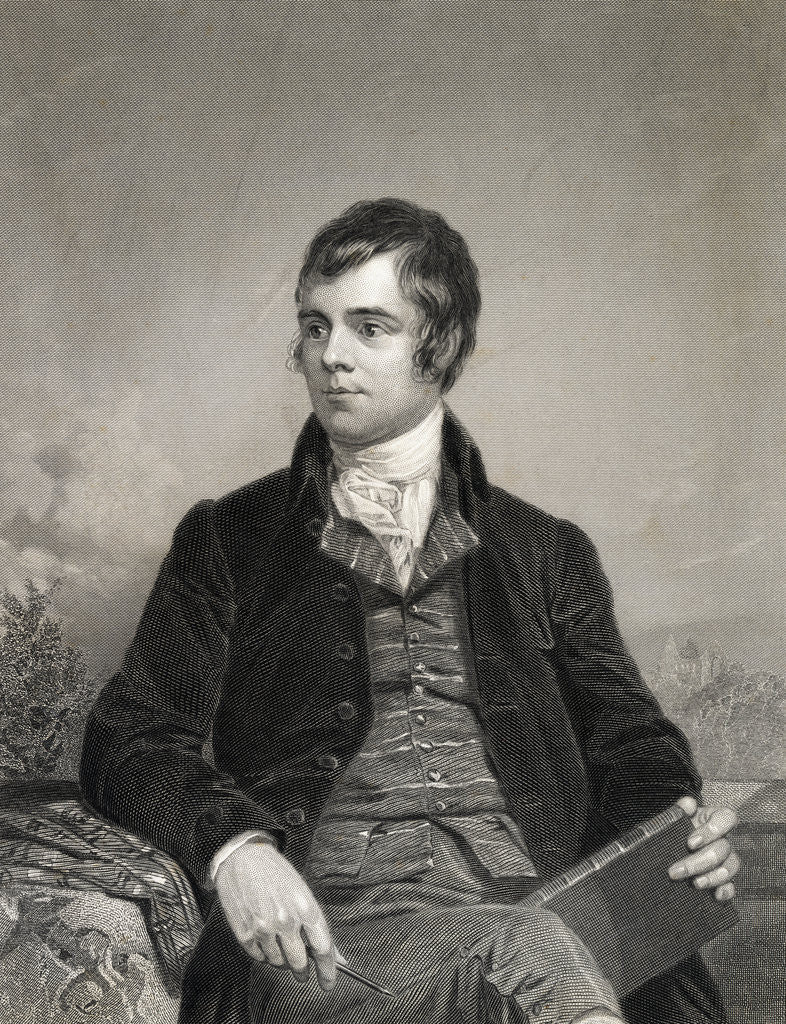 Detail of Portrait of Poet Robert Burns by Anonymous