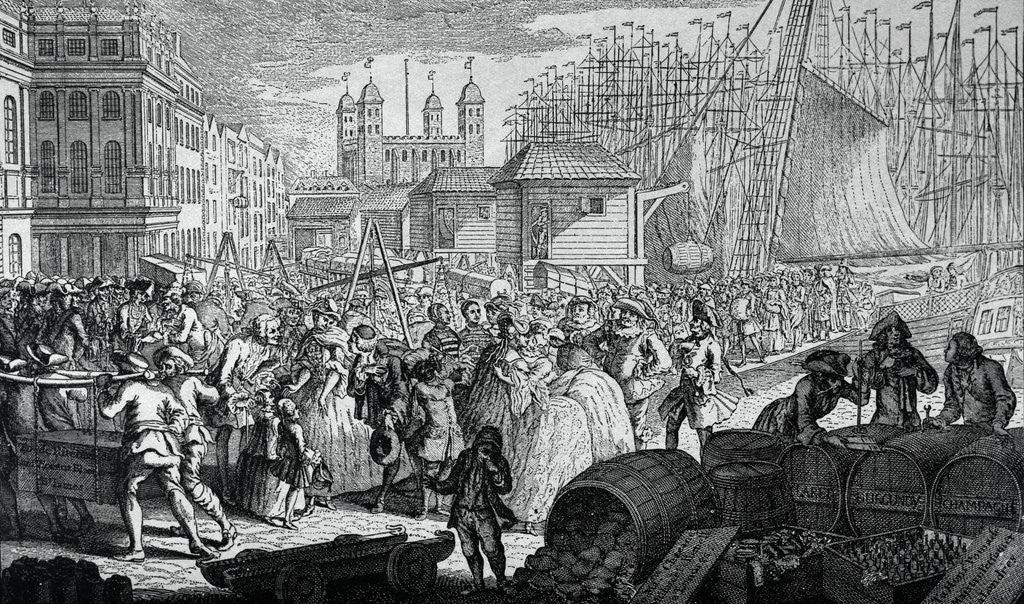 Detail of People Unloading Imports from France by Anonymous