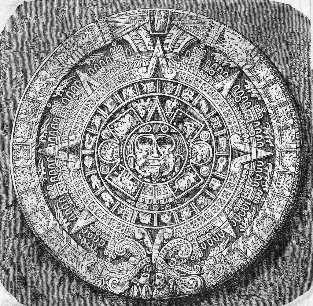 Detail of Great Aztec Calendar Stone by Corbis