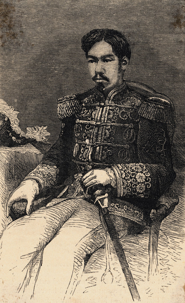 Detail of Portrait of Mutsu-Hito by Anonymous