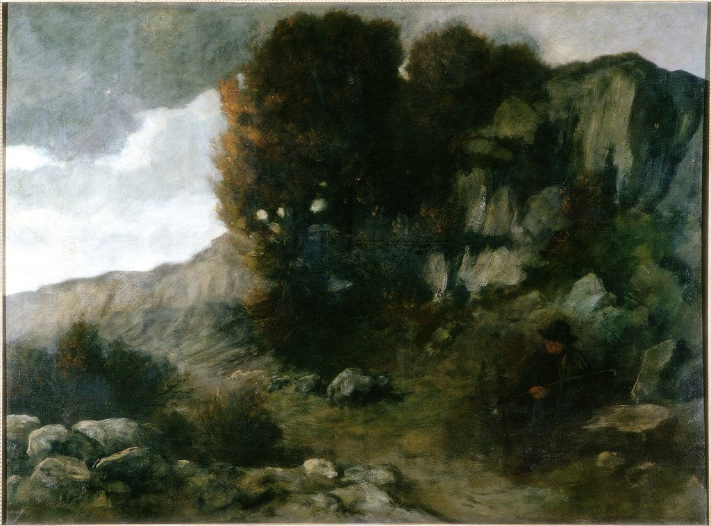Detail of Landscape by Alphonse Legros