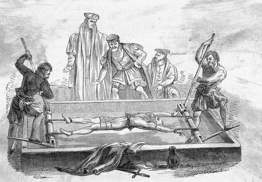 Detail of Man Under Torture on the Rack by Anonymous