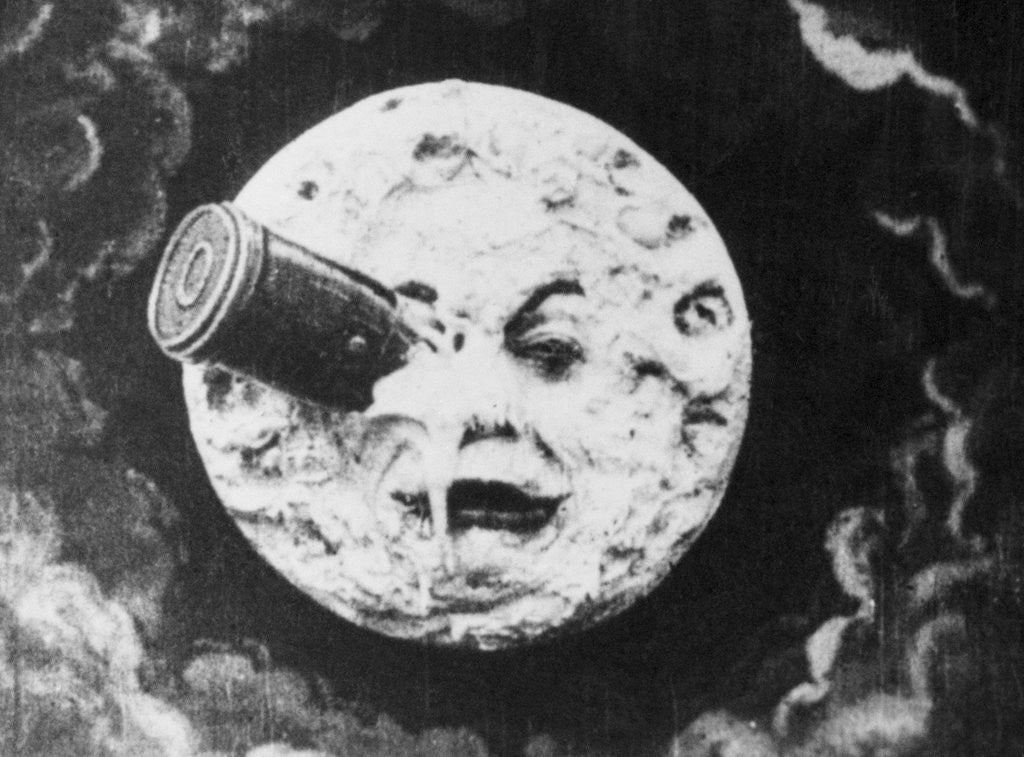 Detail of Moon Face from A Trip to the Moon by Corbis