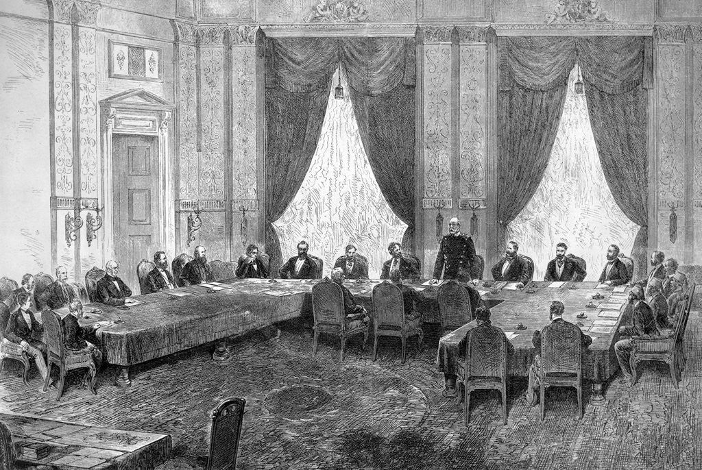 Detail of Engraving of the First Session of the Berlin Congress by Corbis