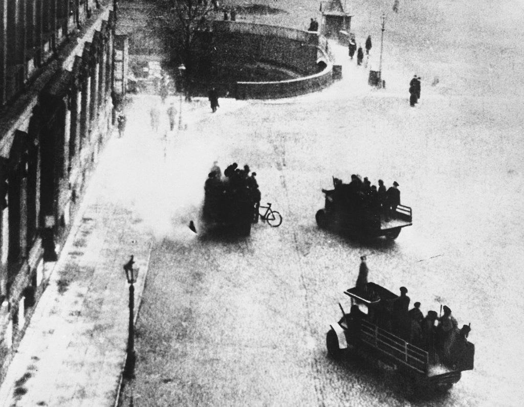 Detail of Trucks Carrying Prisoners by Anonymous