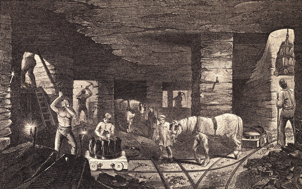 Detail of Men Working in Coal Mine by Anonymous