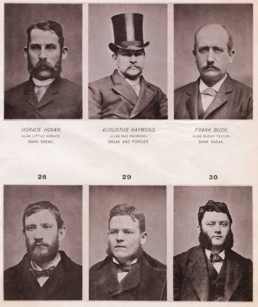 Detail of Most Wanted Men of 1890 by Anonymous
