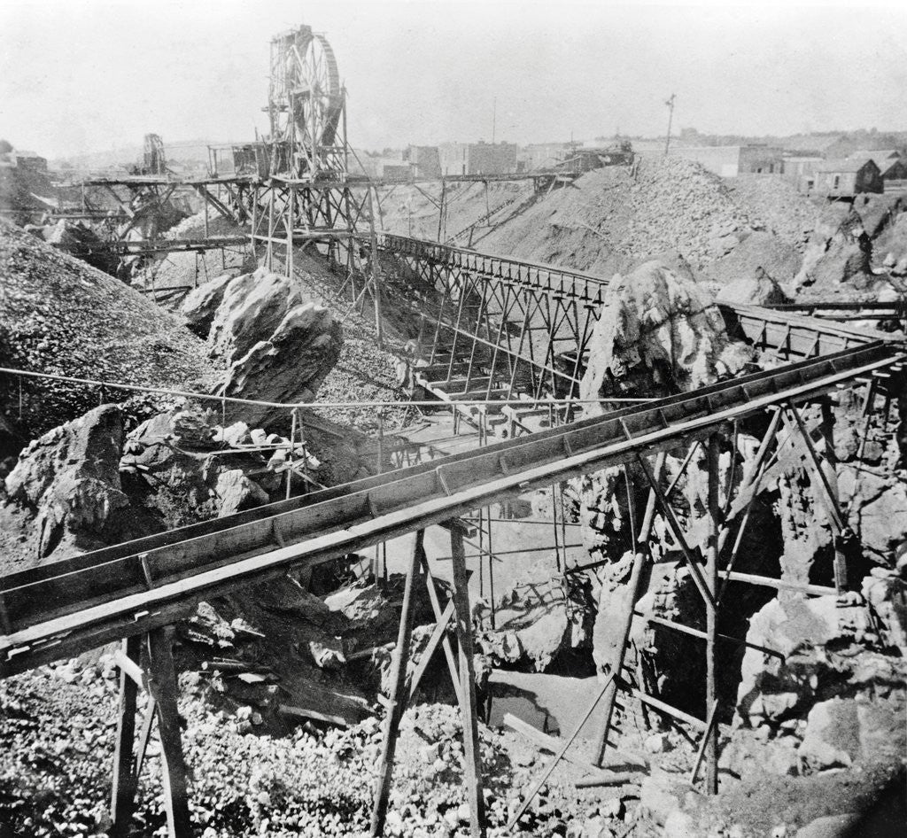 Detail of Gold Mining in California by Anonymous