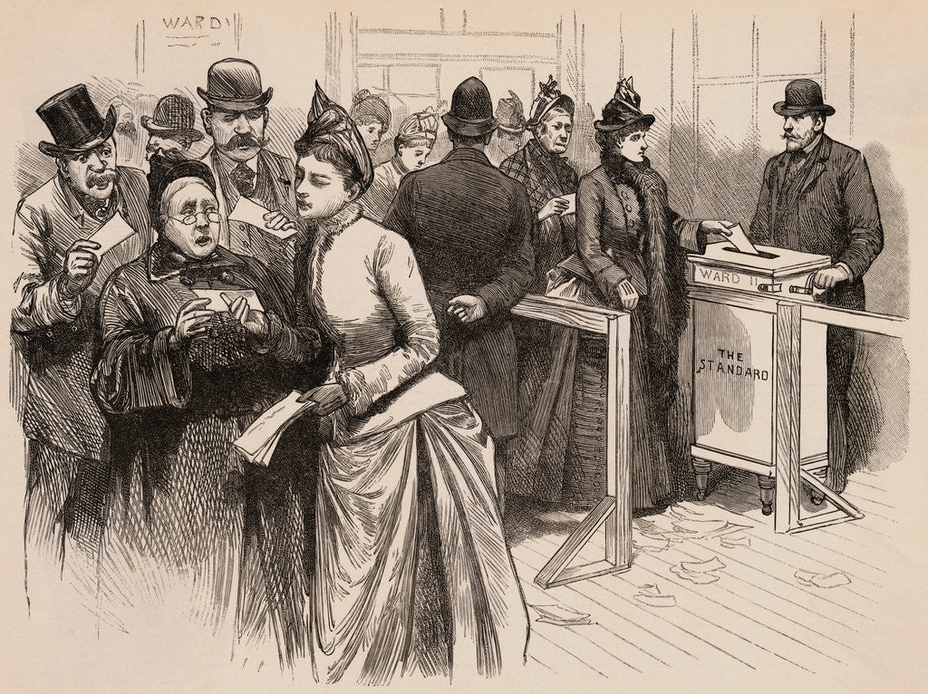 Detail of Women Voting in Election by Anonymous