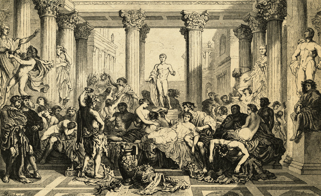 Detail of A Roman Orgy by Anonymous