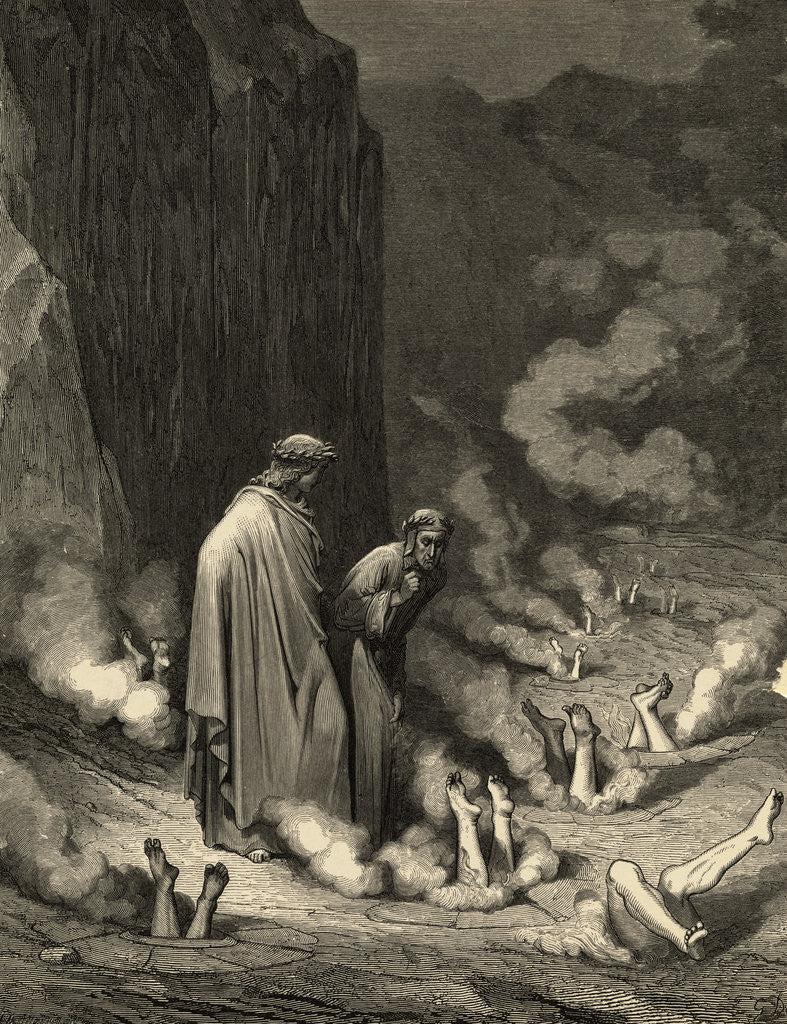 Detail of Scene from Dante's Inferno by Anonymous