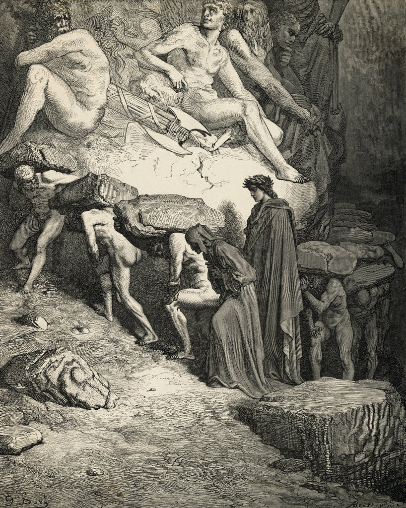 Detail of Scene from Dante's Inferno by Anonymous