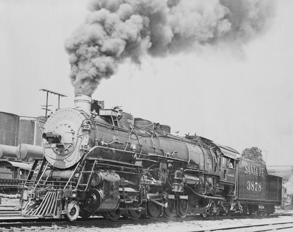 Detail of Santa Fe Railroad Steam Engine by Anonymous