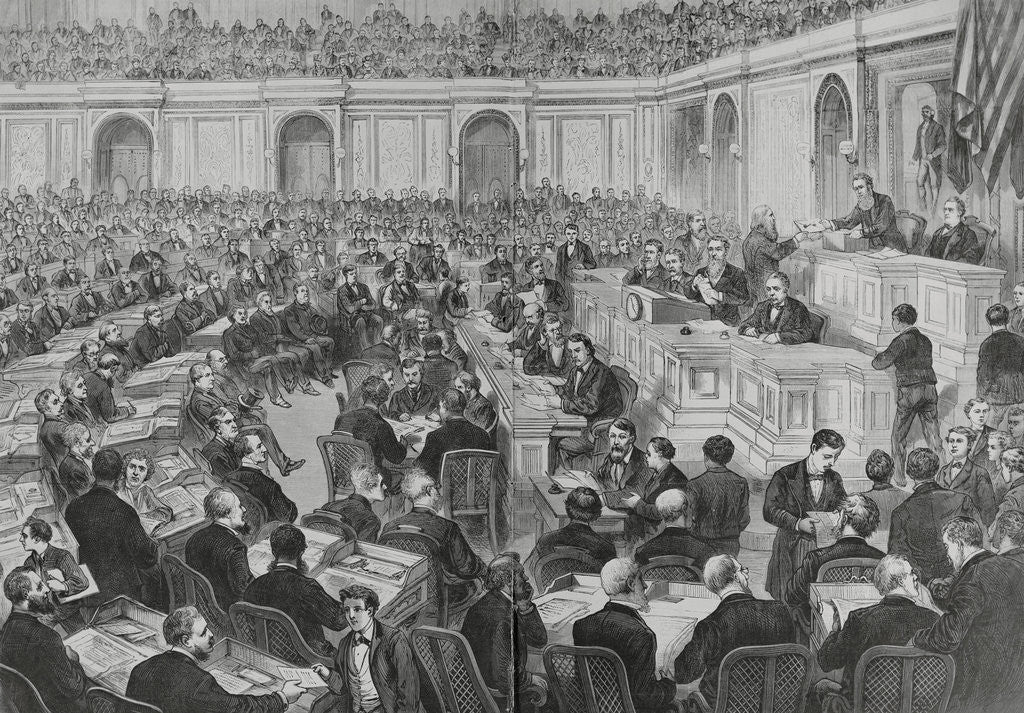 Detail of House of Representatives Joint Session over 1876 Election by Anonymous