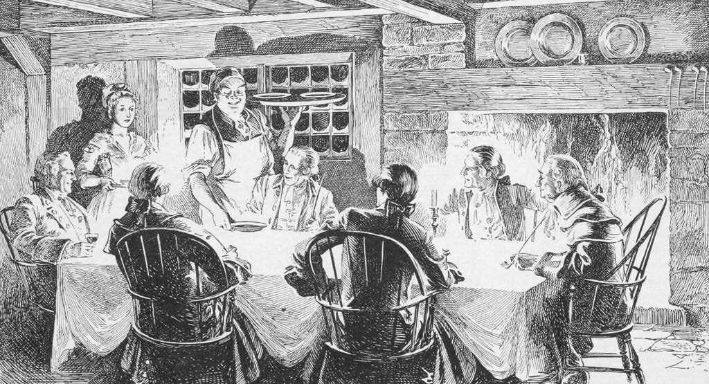 Detail of Early American Tavern by Anonymous