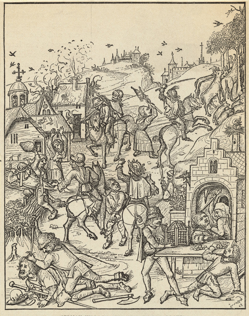 Detail of Villagers Being Attacked by Corbis