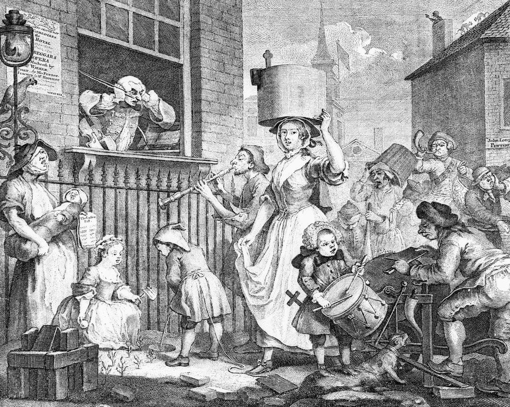 Detail of The Enraged Musician by William Hogarth
