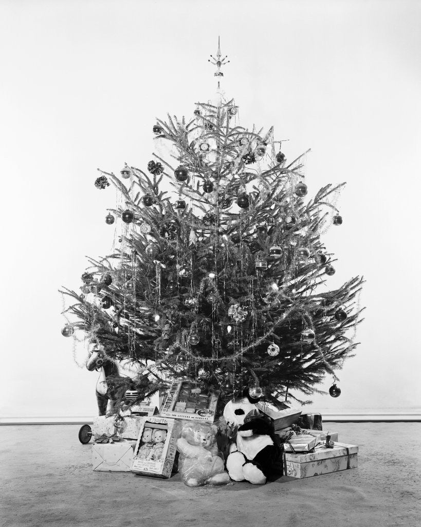Detail of Christmas Tree with Presents and Toys by Anonymous