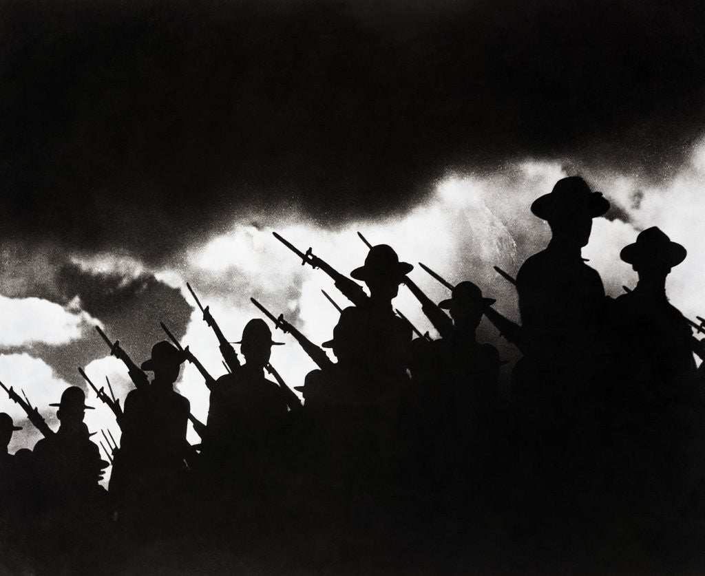 Detail of Armed Soldiers Marching by Corbis
