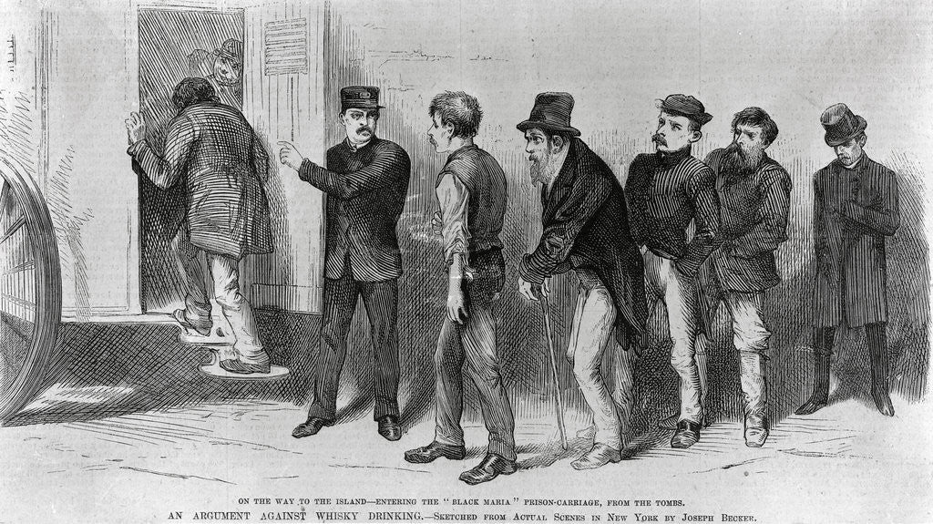 Detail of Police Arresting Drunks by Anonymous