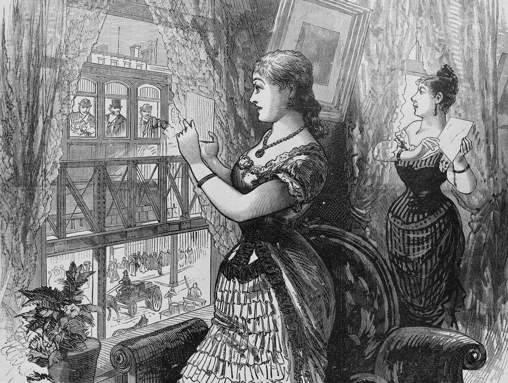 Detail of Illustration Depicting Man-Fishers on Sixth Avenue, New York City - Siren Games They Play to Rope in Trade by Anonymous