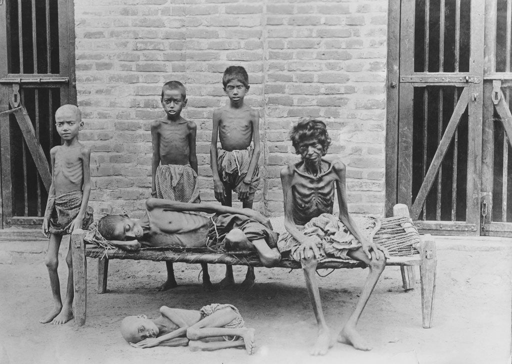 Detail of Starving Family in India by Corbis