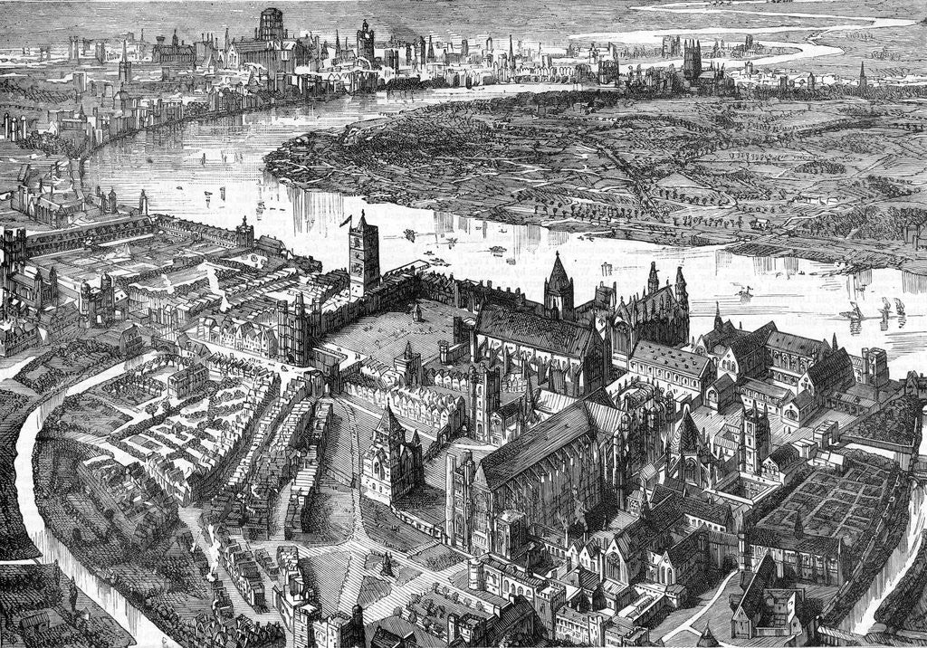 Detail of London in 1584 by Anonymous