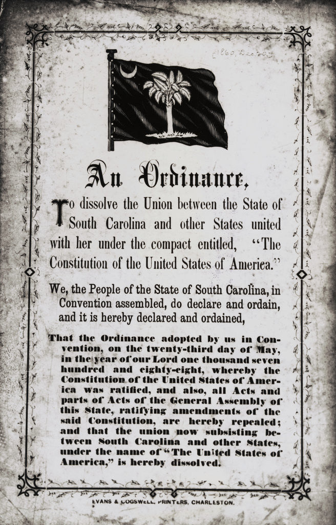 Detail of Ordinance to Dissolve the Union by Anonymous