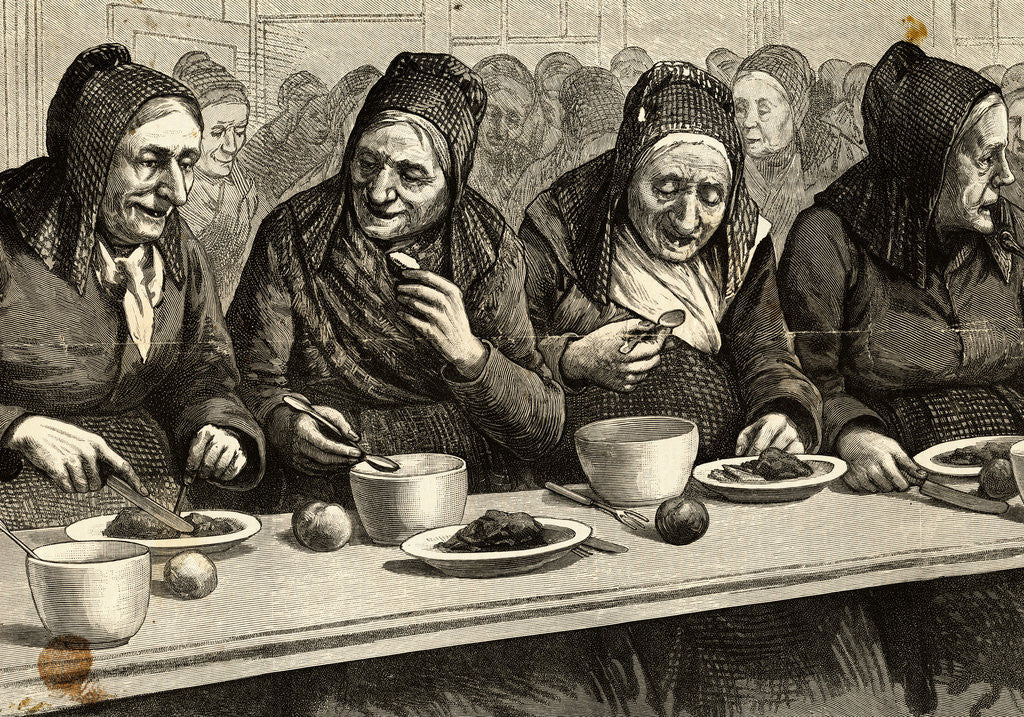 Detail of Old Women Having Meal by Anonymous