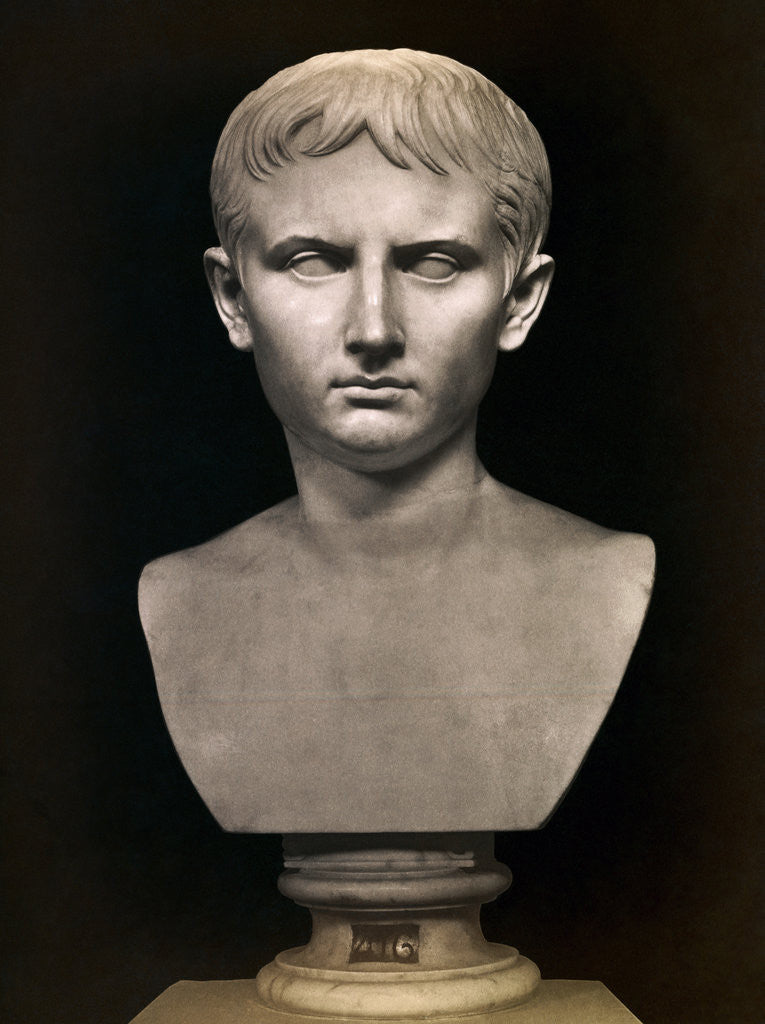 Detail of Bust of Augustus Caesar by Anonymous