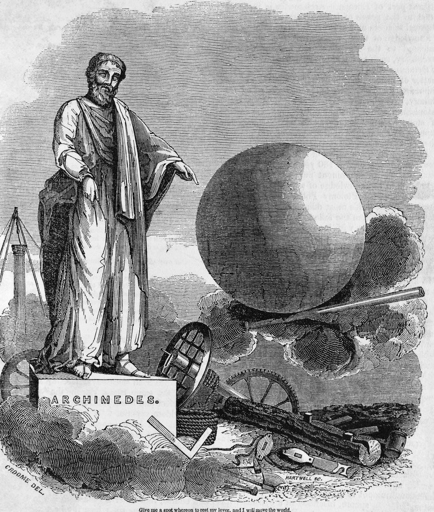 Detail of Archimedes Demonstrating Power of the Lever by Anonymous