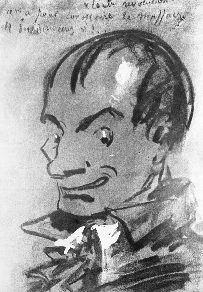 Detail of Caricature of Charles Baudelaire by Anonymous