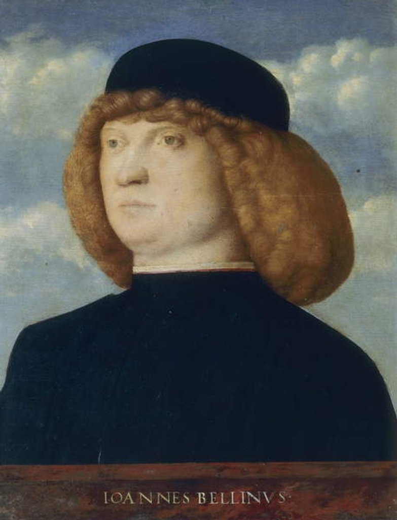 Detail of Portrait of a young man by Giovanni Bellini