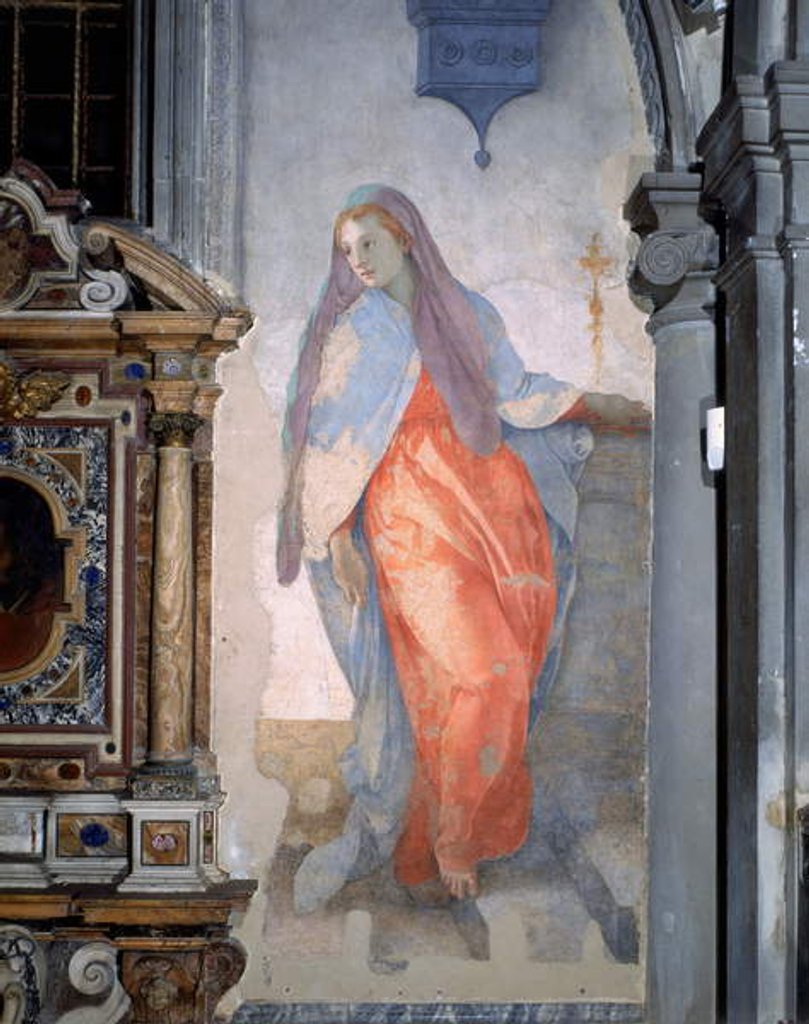 Detail of The Annuciation by Jacopo Pontormo