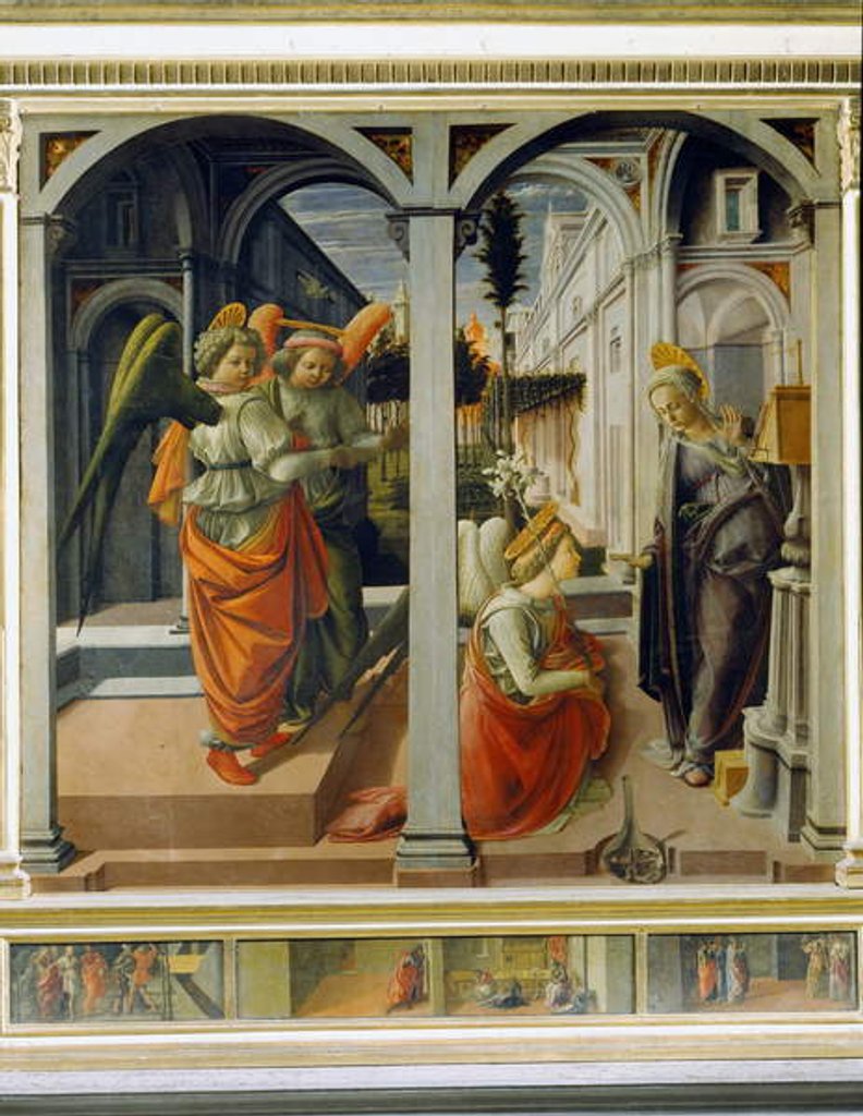 Detail of Annunciation, 1450 by Fra Filippo Lippi