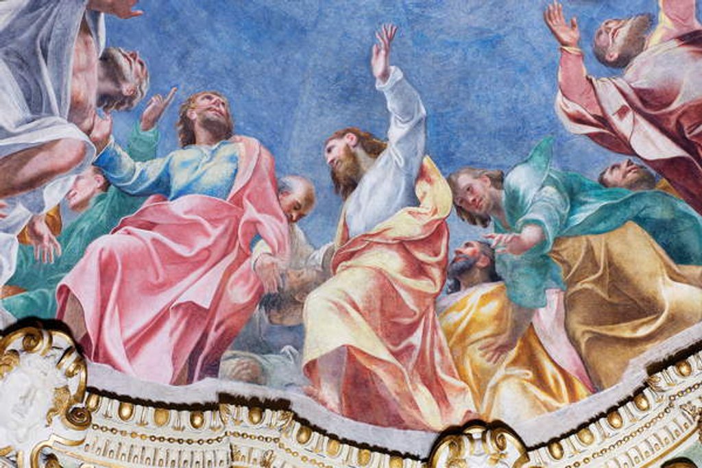 Detail of Descent of the Holy Spirit on the Twelve Apostles, c.1575 by Carlo Urbino