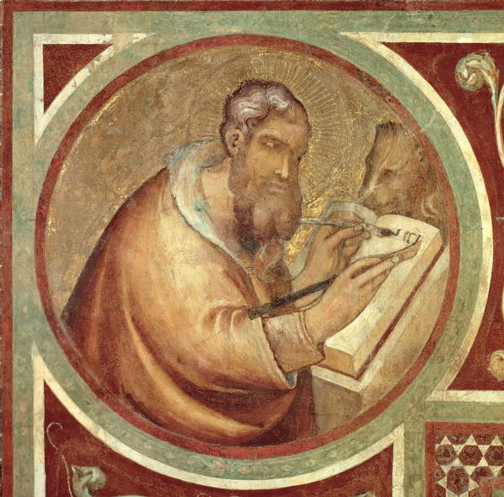 Detail of Maesta: St. Mark with the Lion by Simone Martini