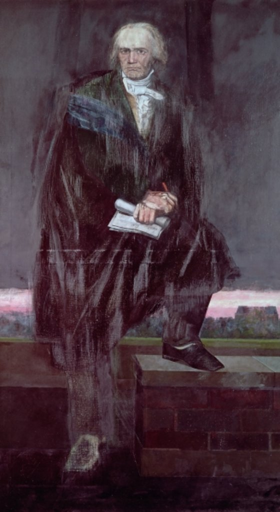 Detail of Portrait of Beethoven (unfinished) by Barry Fantoni