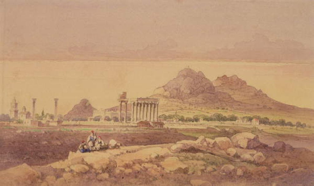 Detail of The Temple of Olympian Zeus, Athens by Joseph Schranz