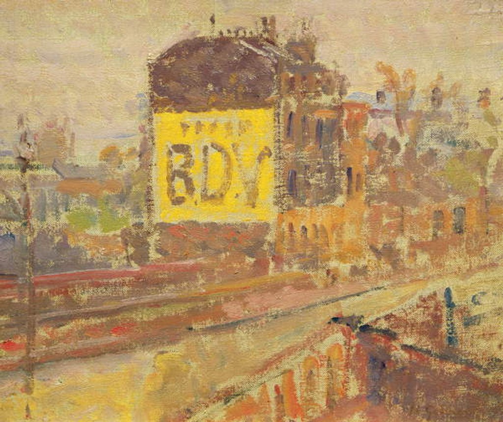 Detail of Hampstead Road, c.1910-11 by Harold Gilman