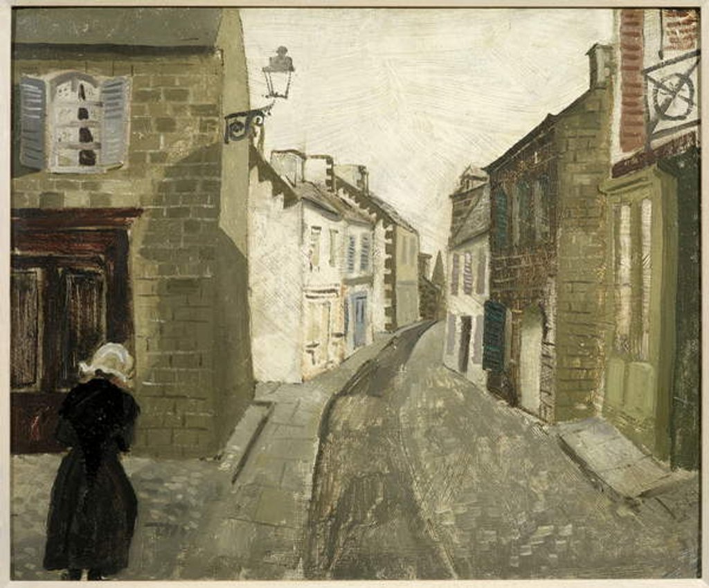 Detail of Street Scene in Treboul, 1930 by Christopher Wood