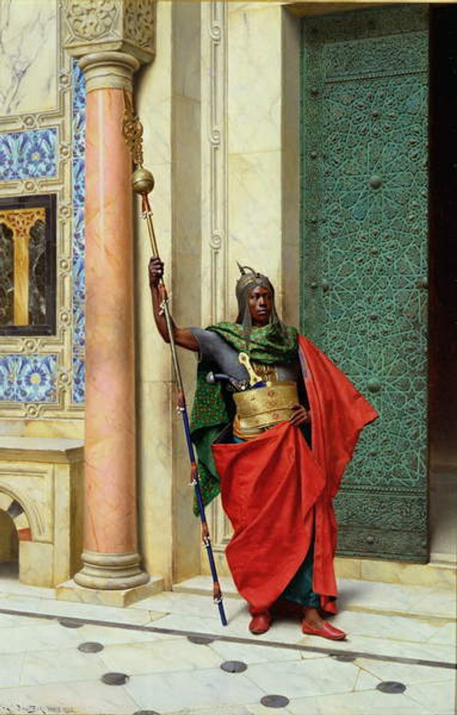 Detail of On Guard by Ludwig Deutsch