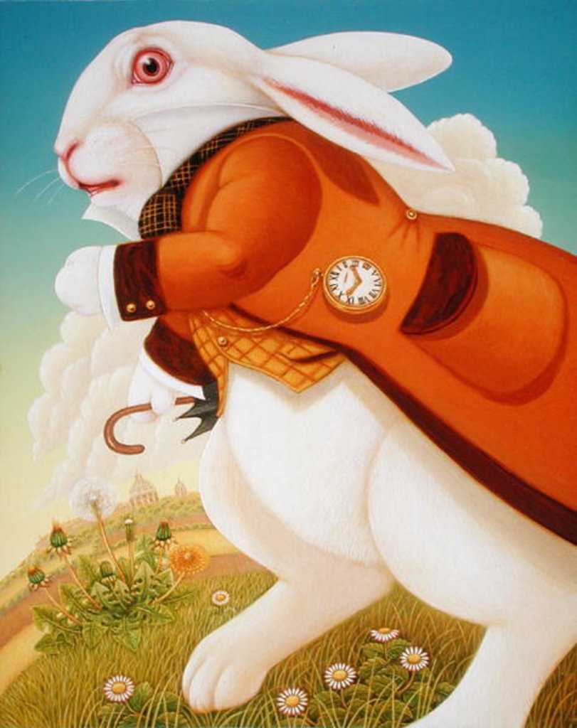Detail of The White Rabbit, 2003 by Frances Broomfield