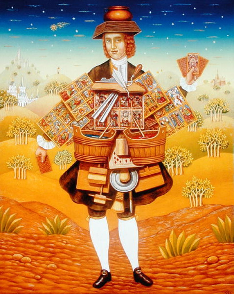 Detail of The Card Seller, 2003 by Frances Broomfield