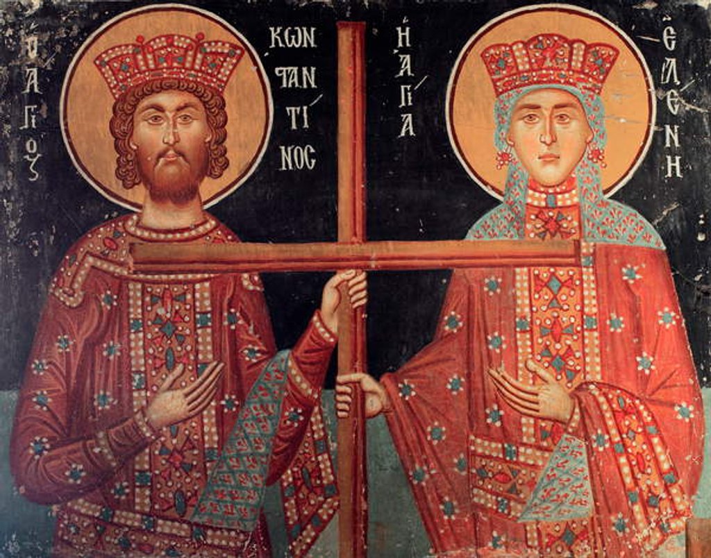 Detail of The Byzantine Fresco from the 15th century by Anonymous