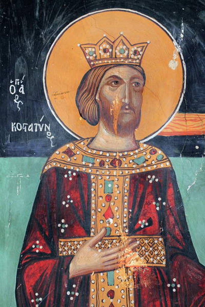 Detail of Byzantine fresco by Anonymous