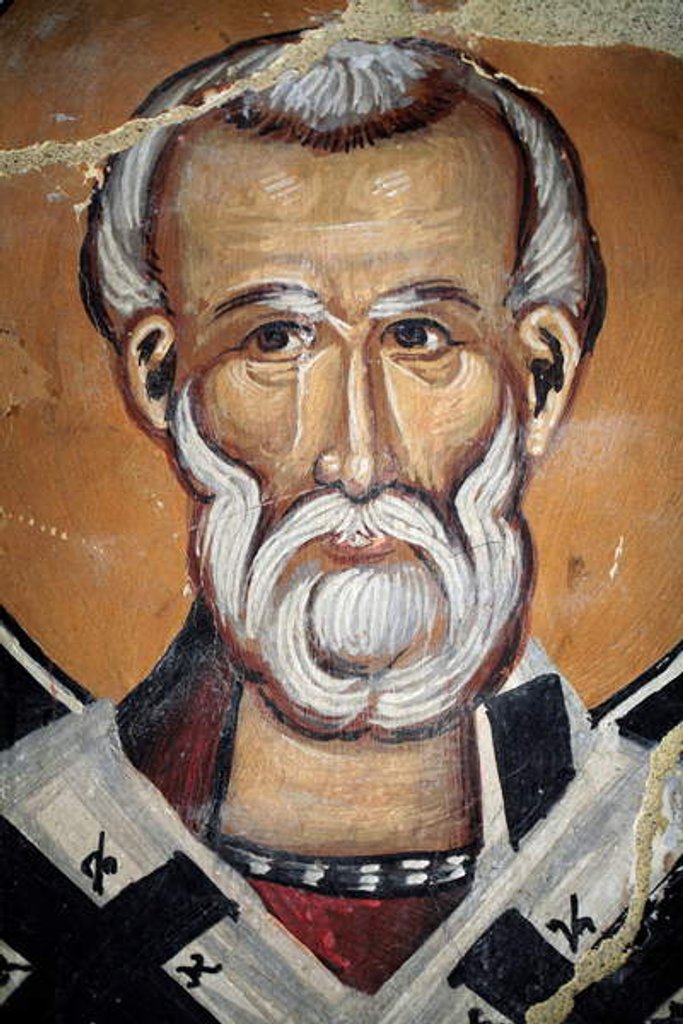 Detail of Byzantine fresco from the 15th century by Anonymous